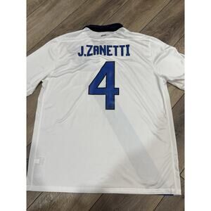 INTER MILAN NIKE 2011/2012 SOCCER AWAY JERSEY #4 ZANETTI XL